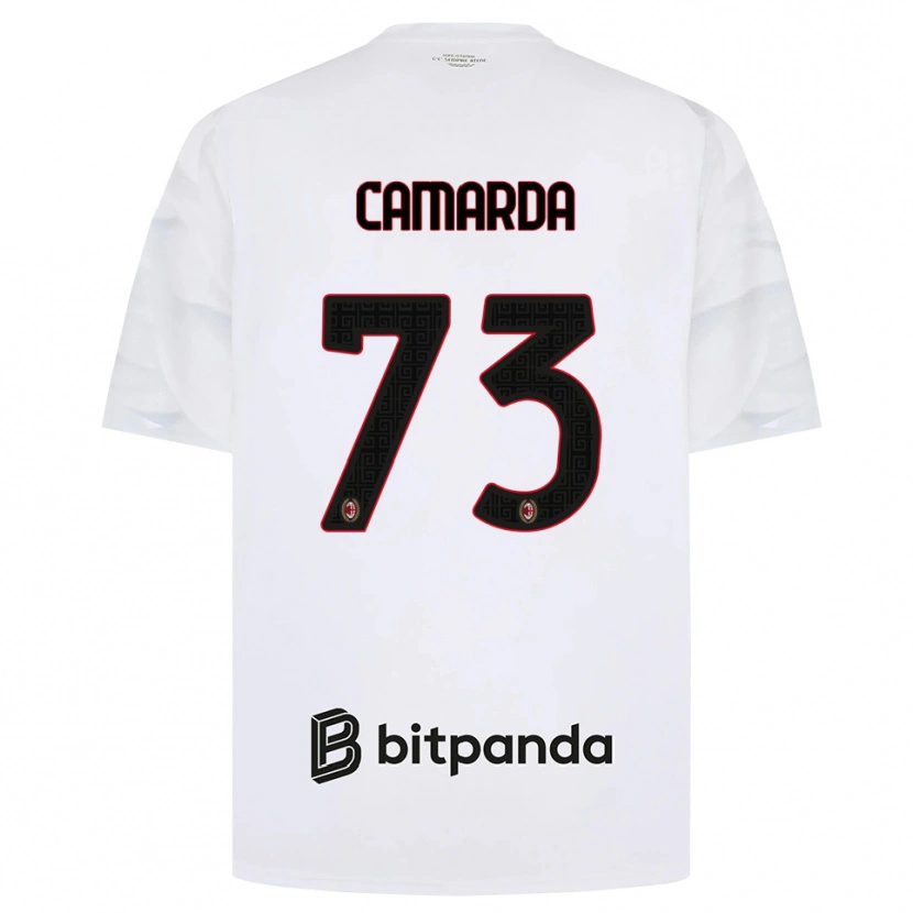Danxen Mulher Camisola Francesco Camarda #73 Branco Vermelho Preto Alternativa 2026/27 Camisa