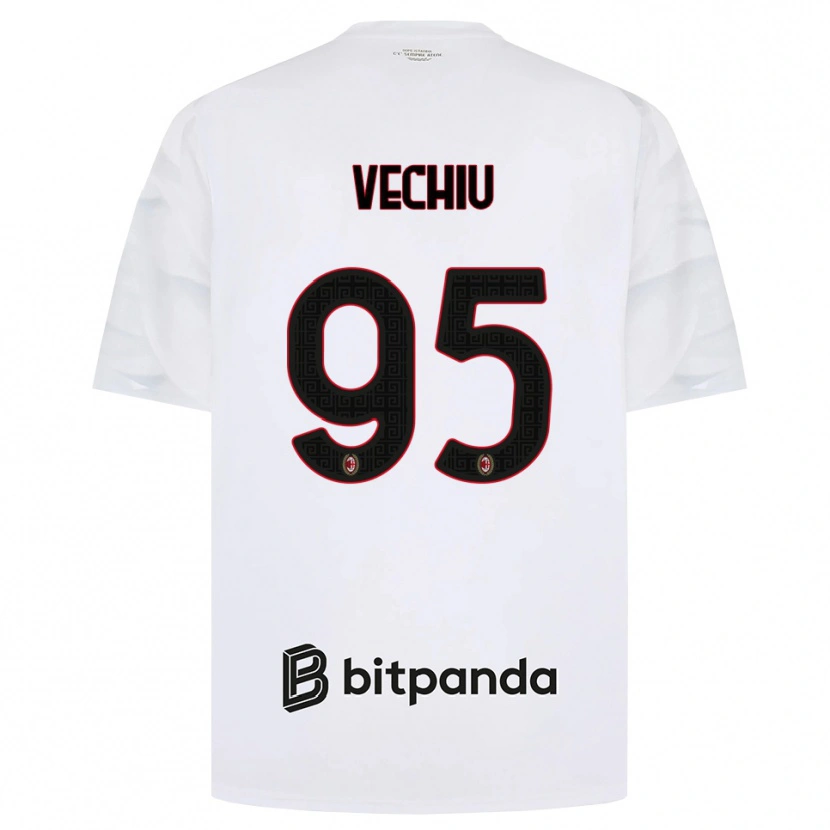 Danxen Mulher Camisola Christian Vechiu #95 Branco Vermelho Preto Alternativa 2026/27 Camisa