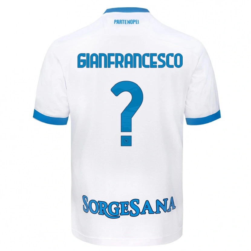 Danxen Mulher Camisola Sergio Gianfrancesco #0 Azul Celeste Branco Alternativa 2026/27 Camisa