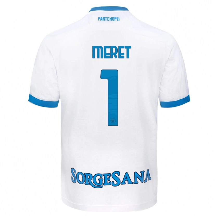 Danxen Mulher Camisola Alex Meret #1 Azul Celeste Branco Alternativa 2026/27 Camisa