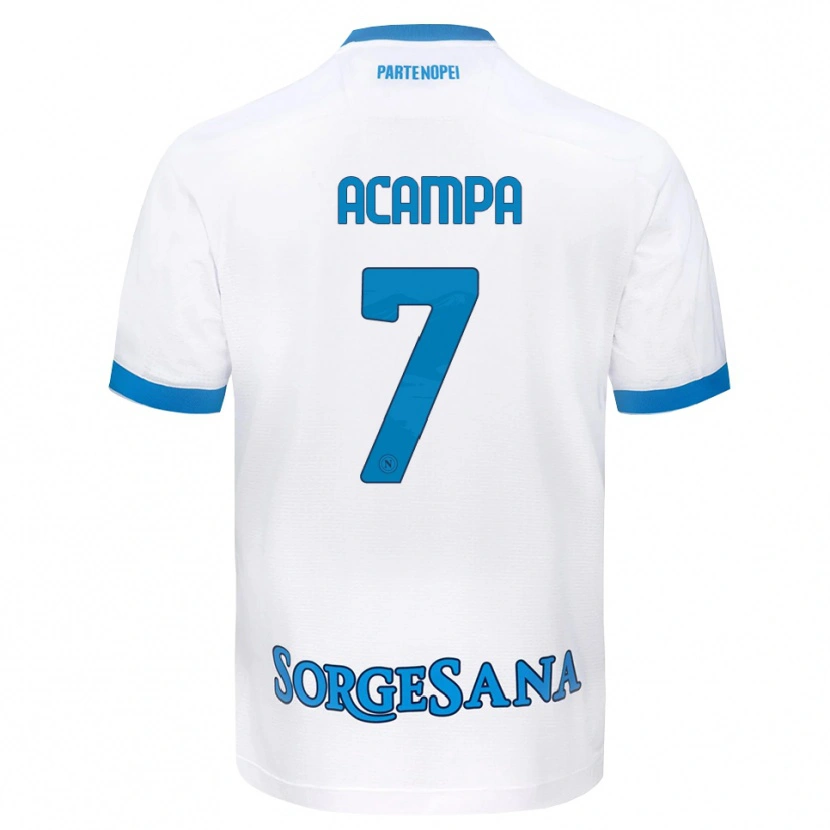 Danxen Mulher Camisola Davide Acampa #7 Azul Celeste Branco Alternativa 2026/27 Camisa