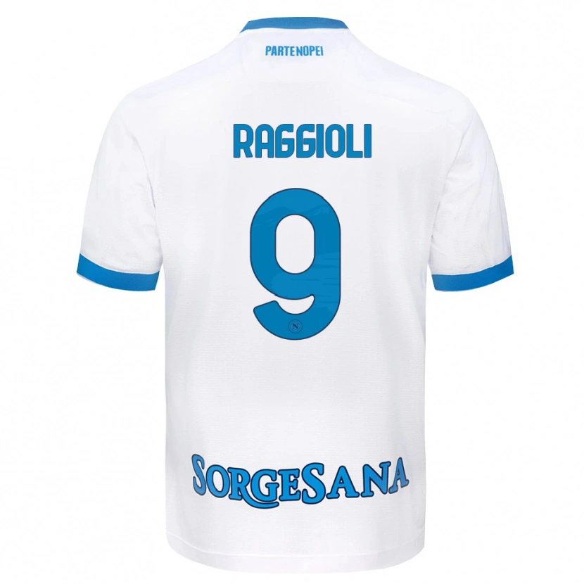 Danxen Mulher Camisola Christian Raggioli #9 Azul Celeste Branco Alternativa 2026/27 Camisa