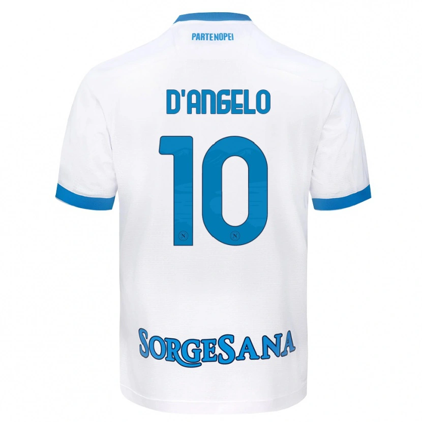 Danxen Mulher Camisola Davide D'angelo #10 Azul Celeste Branco Alternativa 2026/27 Camisa