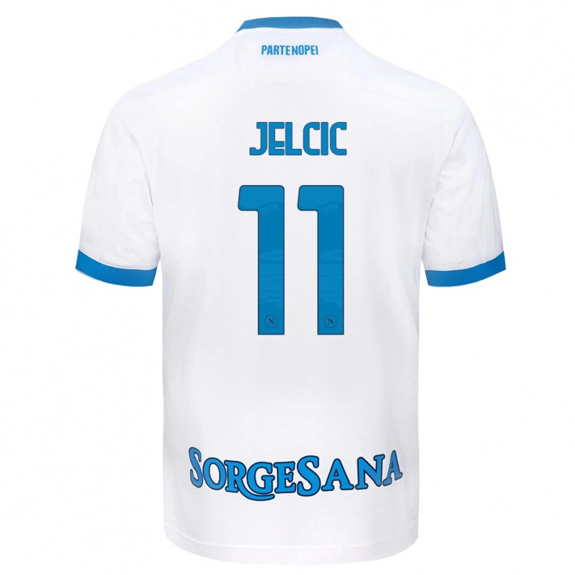 Danxen Mulher Camisola Maja Jelčić #11 Azul Celeste Branco Alternativa 2026/27 Camisa