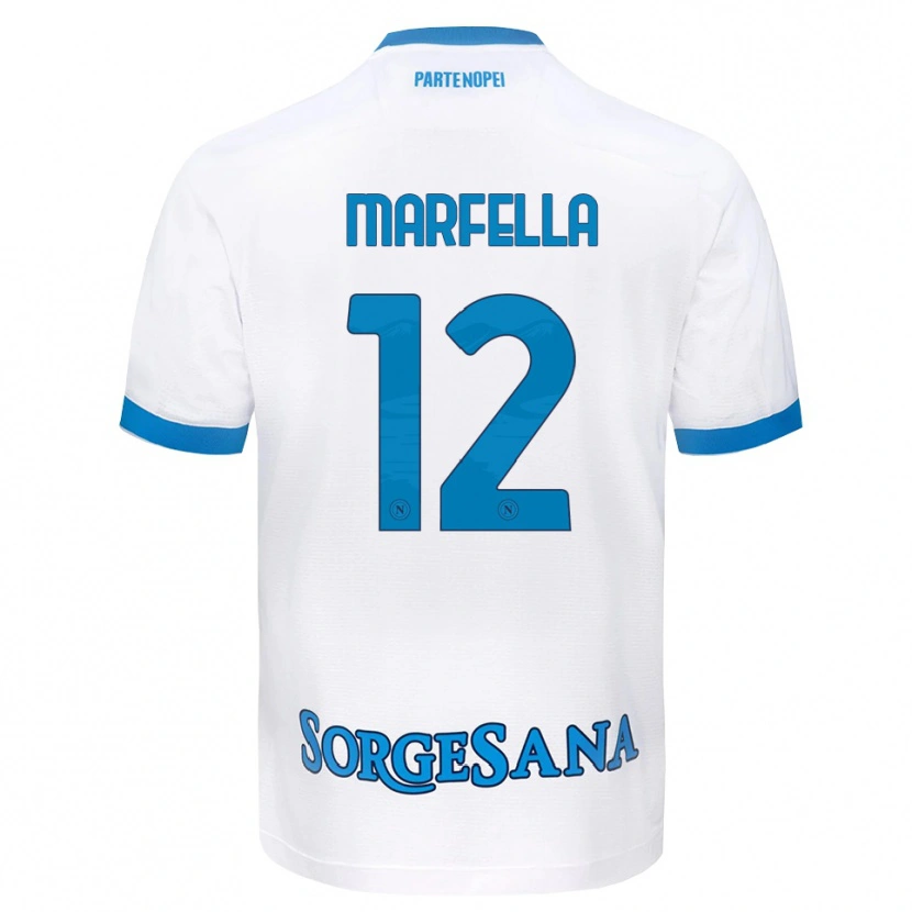Danxen Mulher Camisola Davide Marfella #12 Azul Celeste Branco Alternativa 2026/27 Camisa