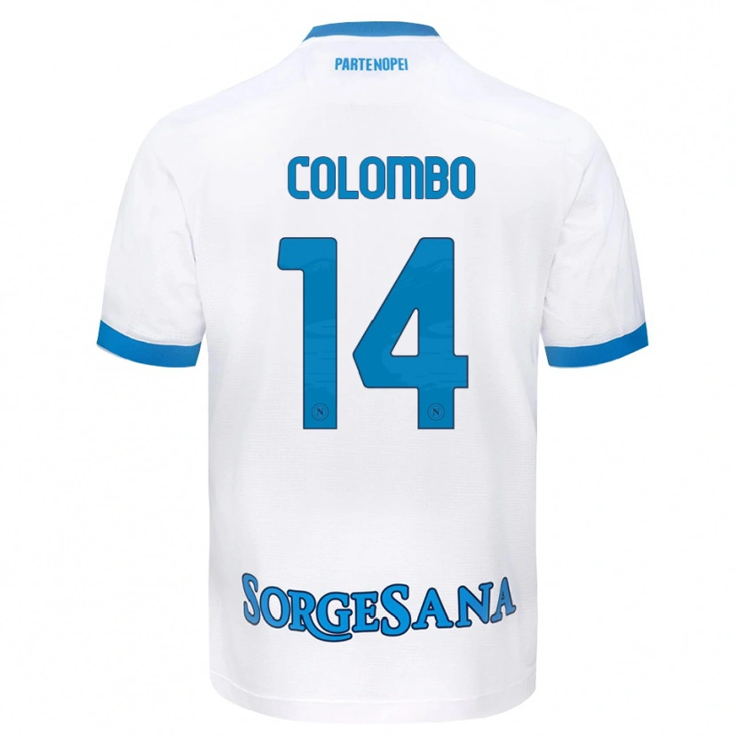 Danxen Mulher Camisola Sofia Colombo #14 Azul Celeste Branco Alternativa 2026/27 Camisa