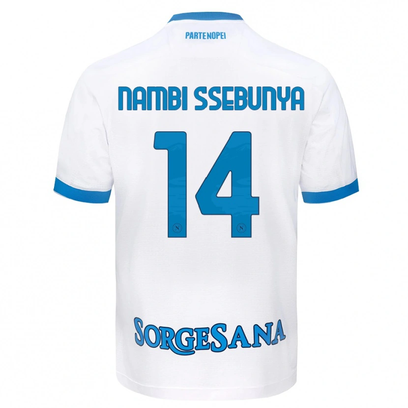 Danxen Mulher Camisola Violah Nambi Ssebunya #14 Azul Celeste Branco Alternativa 2026/27 Camisa