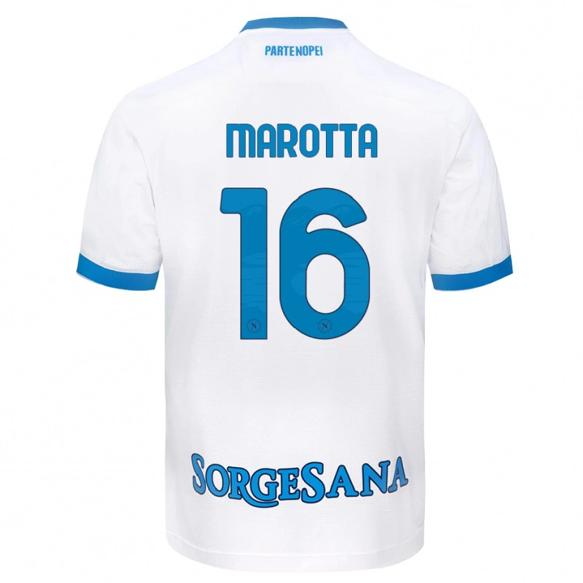 Danxen Mulher Camisola Gabriele Marotta #16 Azul Celeste Branco Alternativa 2026/27 Camisa