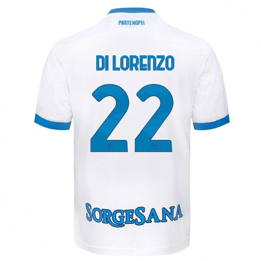 Danxen Mulher Camisola Giovanni Di Lorenzo #22 Azul Celeste Branco Alternativa 2026/27 Camisa