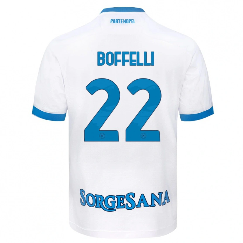 Danxen Mulher Camisola Valerio Boffelli #22 Azul Celeste Branco Alternativa 2026/27 Camisa