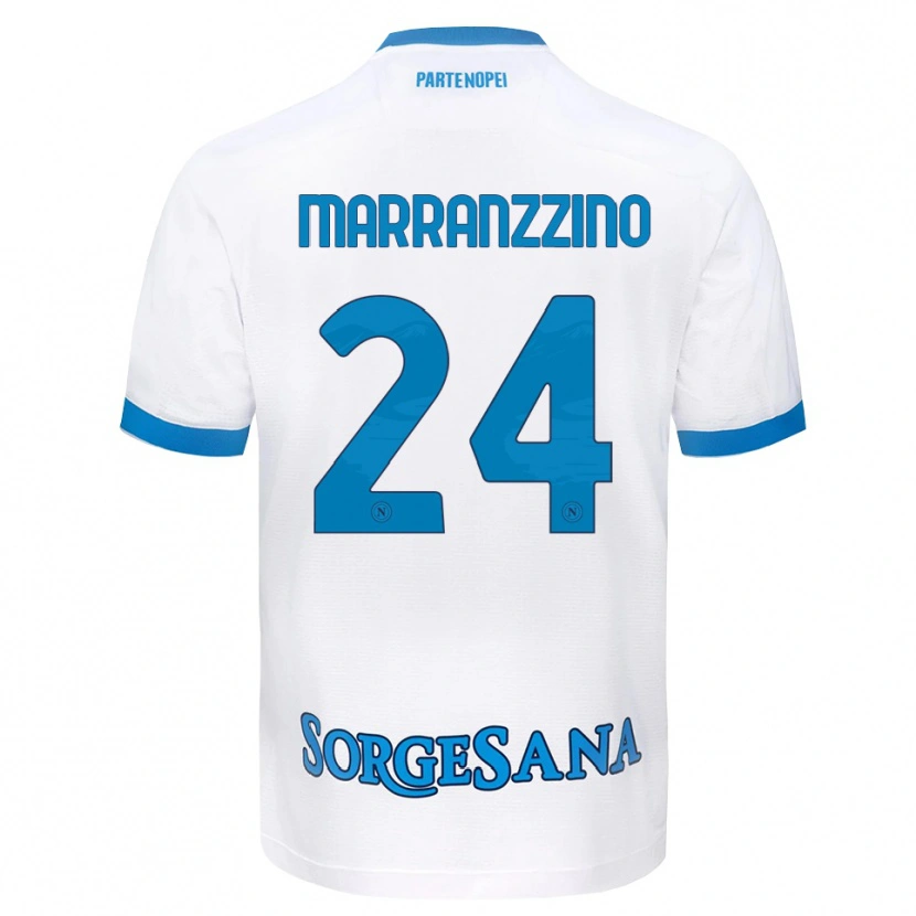 Danxen Mulher Camisola Pasquale Marranzzino #24 Azul Celeste Branco Alternativa 2026/27 Camisa