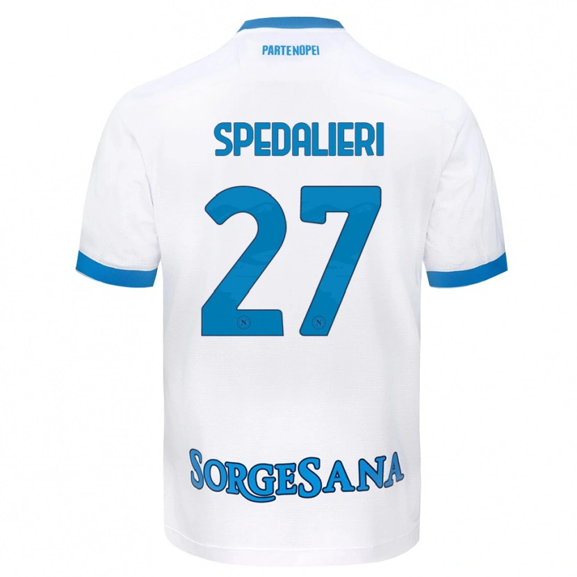 Danxen Mulher Camisola Johnatan Andrea Spedalieri #27 Azul Celeste Branco Alternativa 2026/27 Camisa