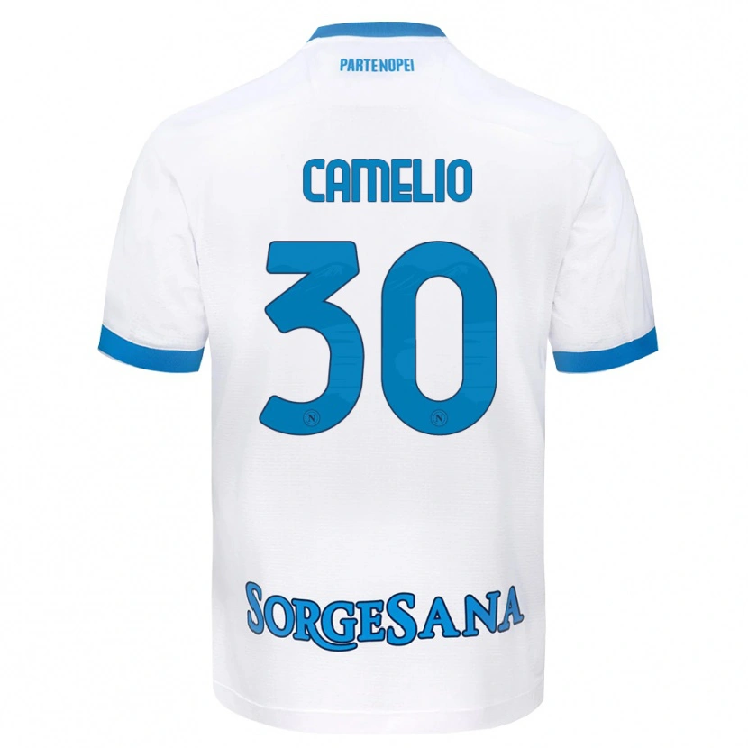 Danxen Mulher Camisola Umberto Camelio #30 Azul Celeste Branco Alternativa 2026/27 Camisa