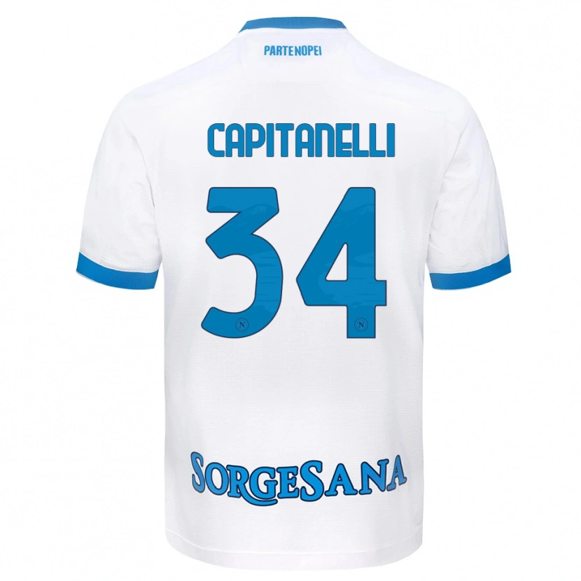 Danxen Mulher Camisola Ilaria Capitanelli #34 Azul Celeste Branco Alternativa 2026/27 Camisa