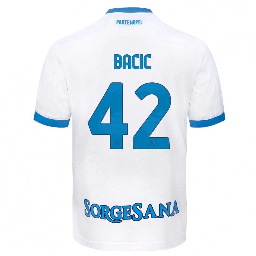 Danxen Mulher Camisola Doris Bačić #42 Azul Celeste Branco Alternativa 2026/27 Camisa