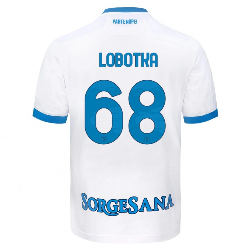 Danxen Mulher Camisola Stanislav Lobotka #68 Azul Celeste Branco Alternativa 2026/27 Camisa
