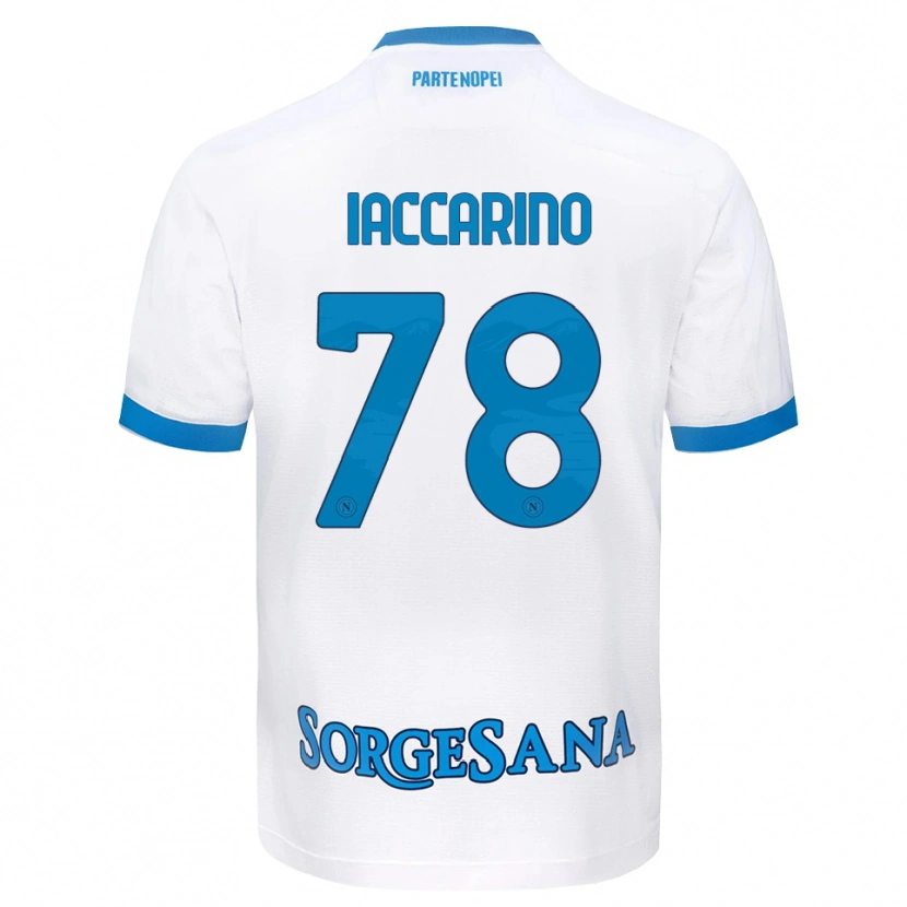 Danxen Mulher Camisola Gennaro Iaccarino #78 Azul Celeste Branco Alternativa 2026/27 Camisa