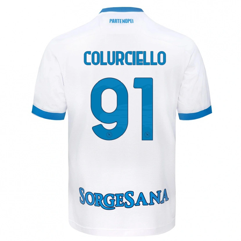 Danxen Mulher Camisola Cristian Colurciello #91 Azul Celeste Branco Alternativa 2026/27 Camisa