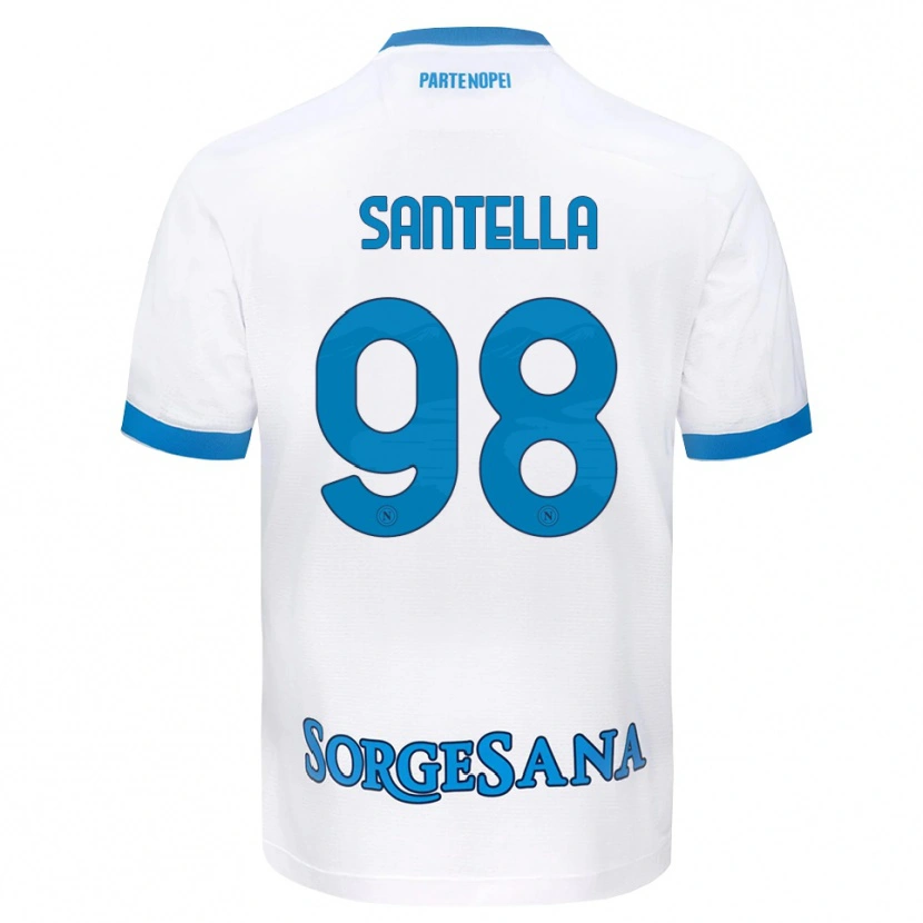 Danxen Mulher Camisola Alessandro Santella #98 Azul Celeste Branco Alternativa 2026/27 Camisa