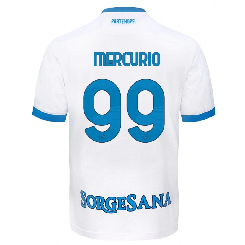 Danxen Mulher Camisola Giovanni Mercurio #99 Azul Celeste Branco Alternativa 2026/27 Camisa