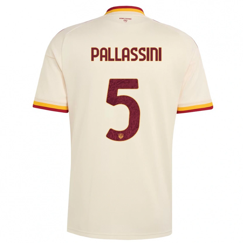 Danxen Mulher Camisola Luca Pallassini #5 Champagne Vermelho Amarelo Alternativa 2026/27 Camisa