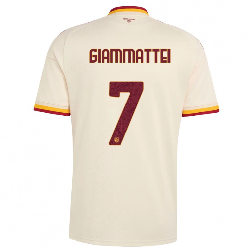 Danxen Mulher Camisola Gioele Giammattei #7 Champagne Vermelho Amarelo Alternativa 2026/27 Camisa