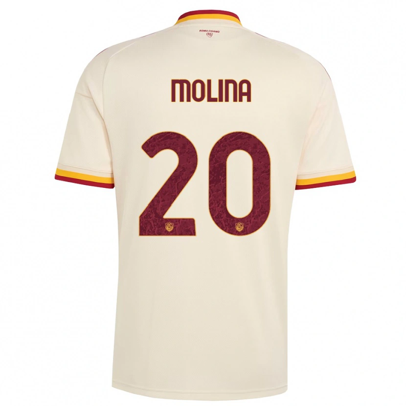 Danxen Mulher Camisola Nahuel Molina #20 Champagne Vermelho Amarelo Alternativa 2026/27 Camisa