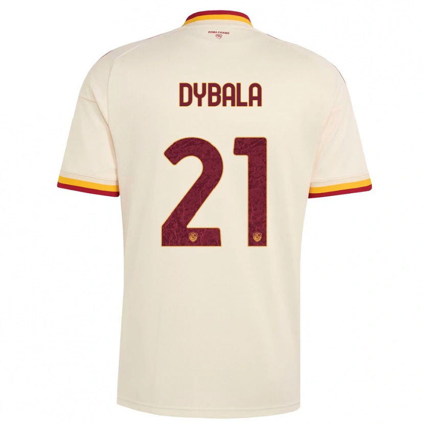 Danxen Mulher Camisola Paulo Dybala #21 Champagne Vermelho Amarelo Alternativa 2026/27 Camisa
