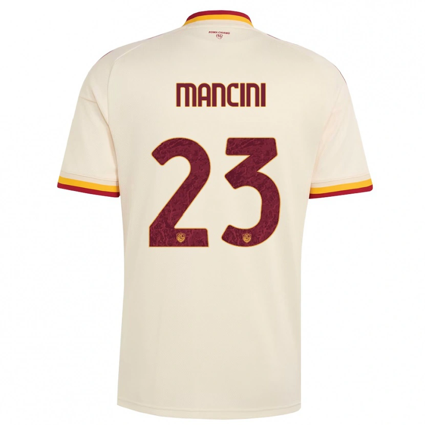 Danxen Mulher Camisola Gianluca Mancini #23 Champagne Vermelho Amarelo Alternativa 2026/27 Camisa