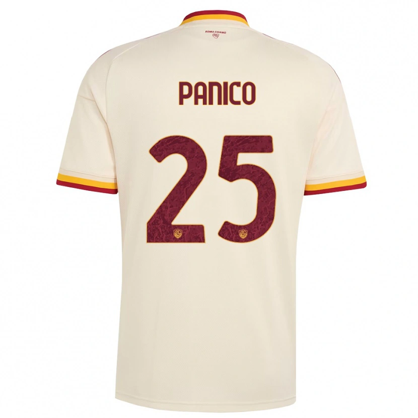 Danxen Mulher Camisola Francesco Panico #25 Champagne Vermelho Amarelo Alternativa 2026/27 Camisa