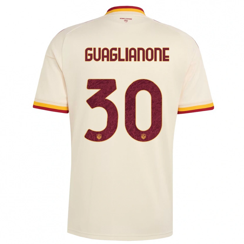 Danxen Mulher Camisola Mattia Guaglianone #30 Champagne Vermelho Amarelo Alternativa 2026/27 Camisa