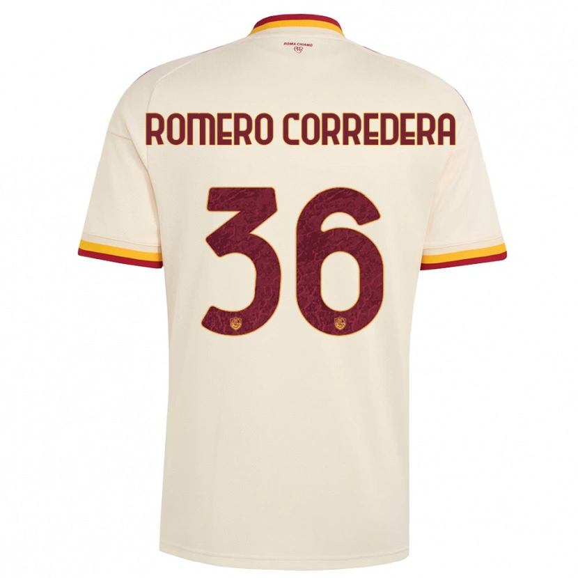 Danxen Mulher Camisola Miguel Romero Corredera #36 Champagne Vermelho Amarelo Alternativa 2026/27 Camisa