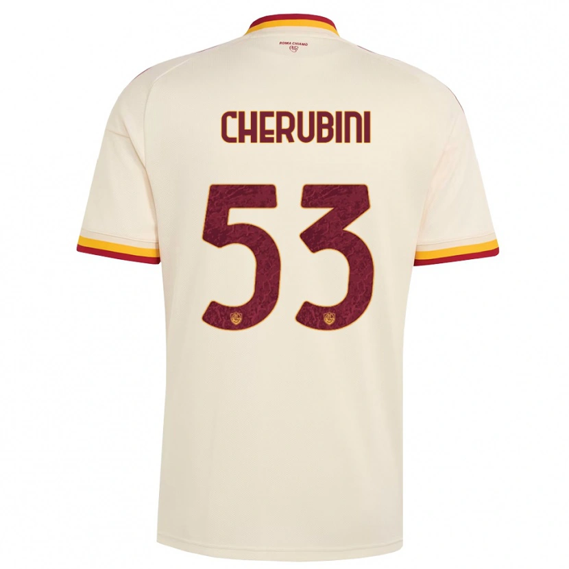 Danxen Mulher Camisola Martina Cherubini #53 Champagne Vermelho Amarelo Alternativa 2026/27 Camisa