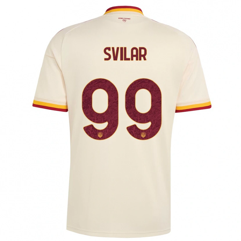 Danxen Mulher Camisola Mile Svilar #99 Champagne Vermelho Amarelo Alternativa 2026/27 Camisa