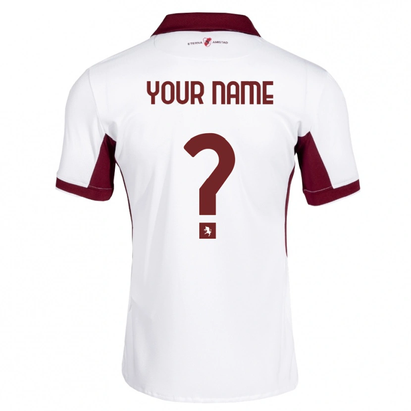 Danxen Mulher Camisola Seu Nome #0 Bordô Branco Vermelho Alternativa 2026/27 Camisa