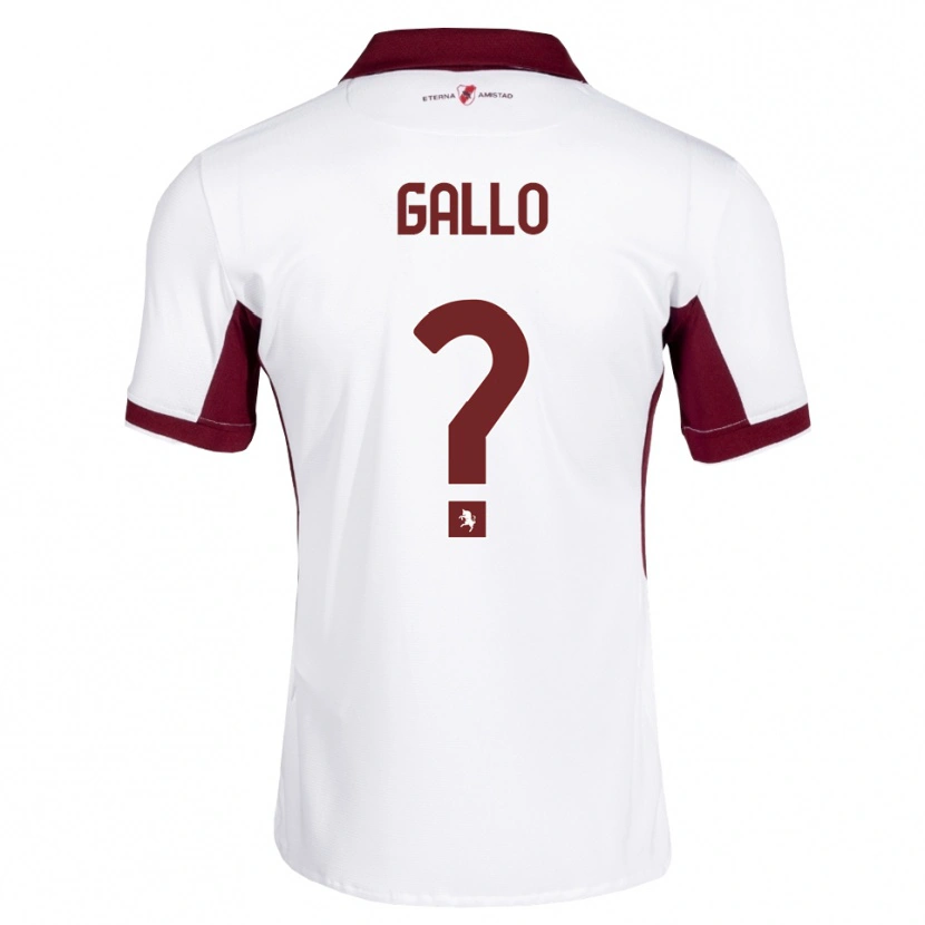 Danxen Mulher Camisola Mattia Gallo #0 Bordô Branco Vermelho Alternativa 2026/27 Camisa