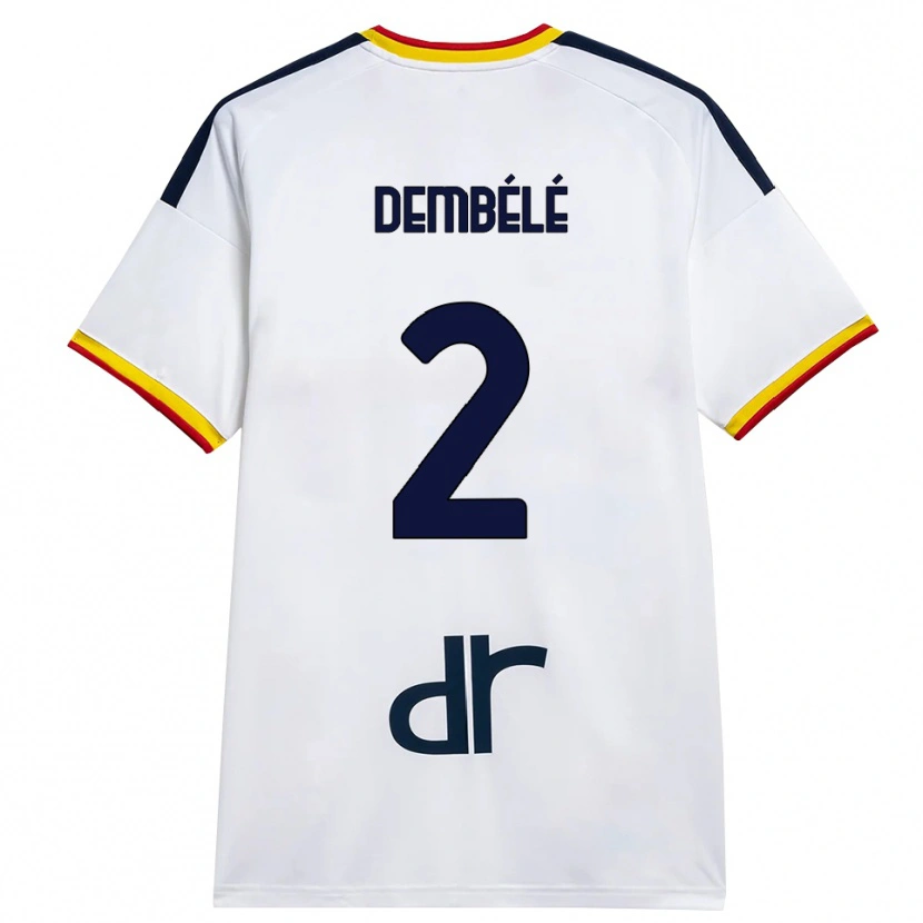Danxen Mulher Camisola Ali Dembélé #2 Branco Amarelo Vermelho Alternativa 2026/27 Camisa
