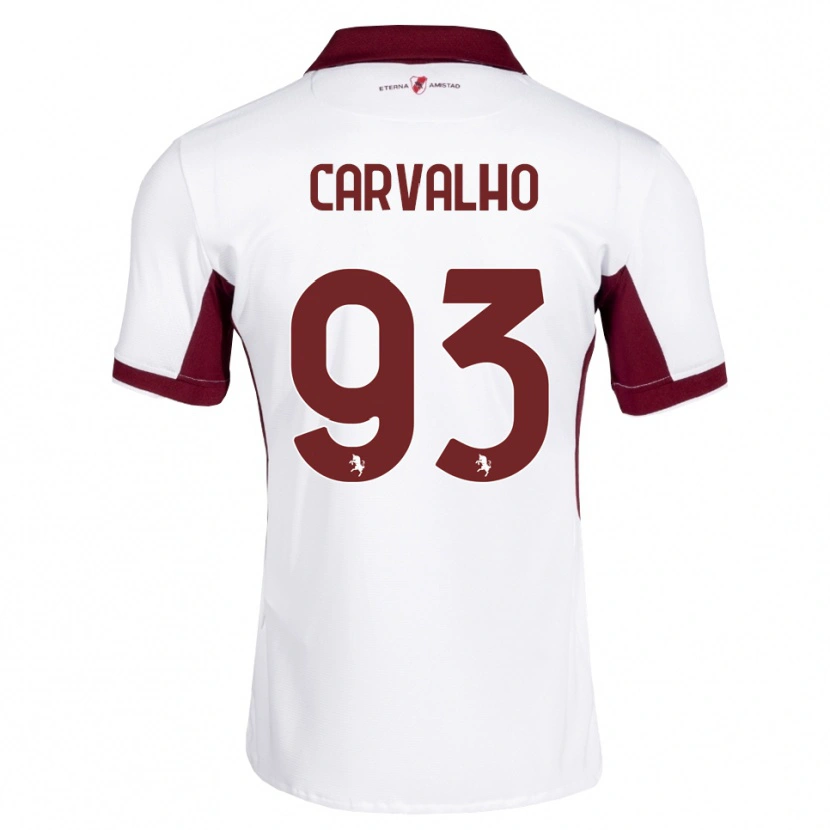 Danxen Mulher Camisola Lorenzo Carvalho #93 Bordô Branco Vermelho Alternativa 2026/27 Camisa