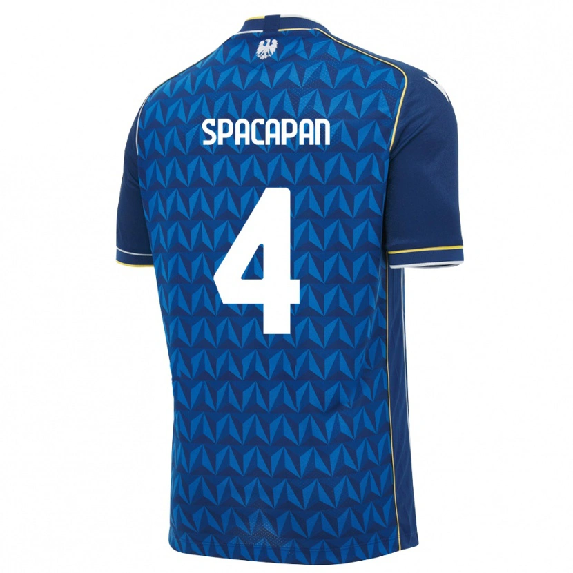 Danxen Mulher Camisola Luka Spacapan #4 Azul Real Branco Azul Alternativa 2026/27 Camisa