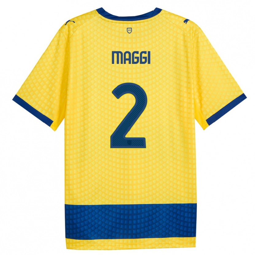 Danxen Mulher Camisola Jacopo Maggi #2 Amarelo Azul Preto Alternativa 2026/27 Camisa