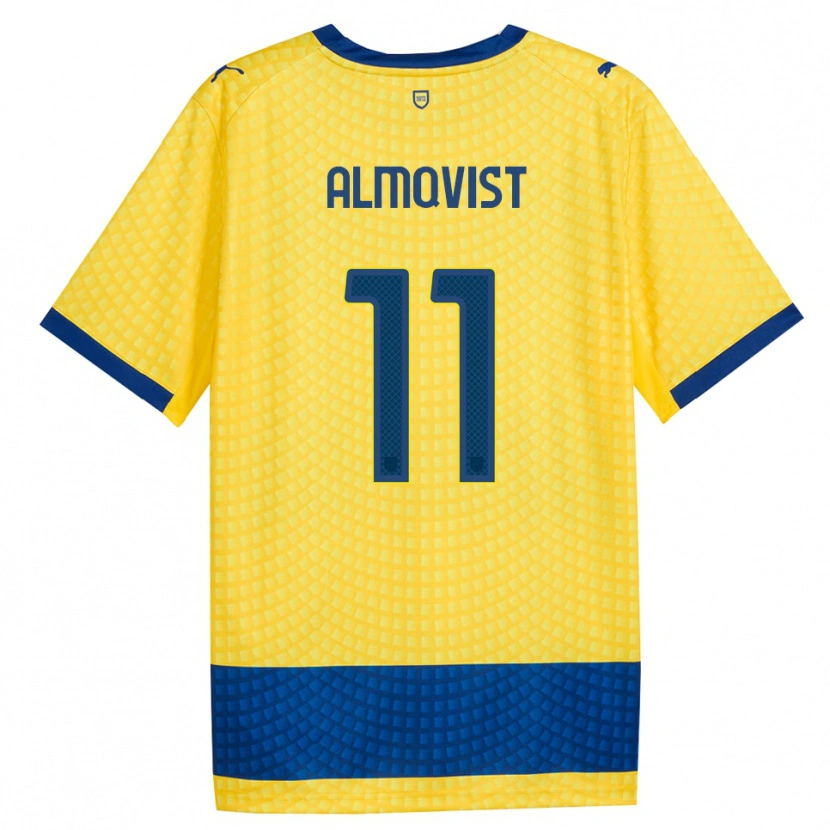 Danxen Mulher Camisola Pontus Almqvist #11 Amarelo Azul Preto Alternativa 2026/27 Camisa