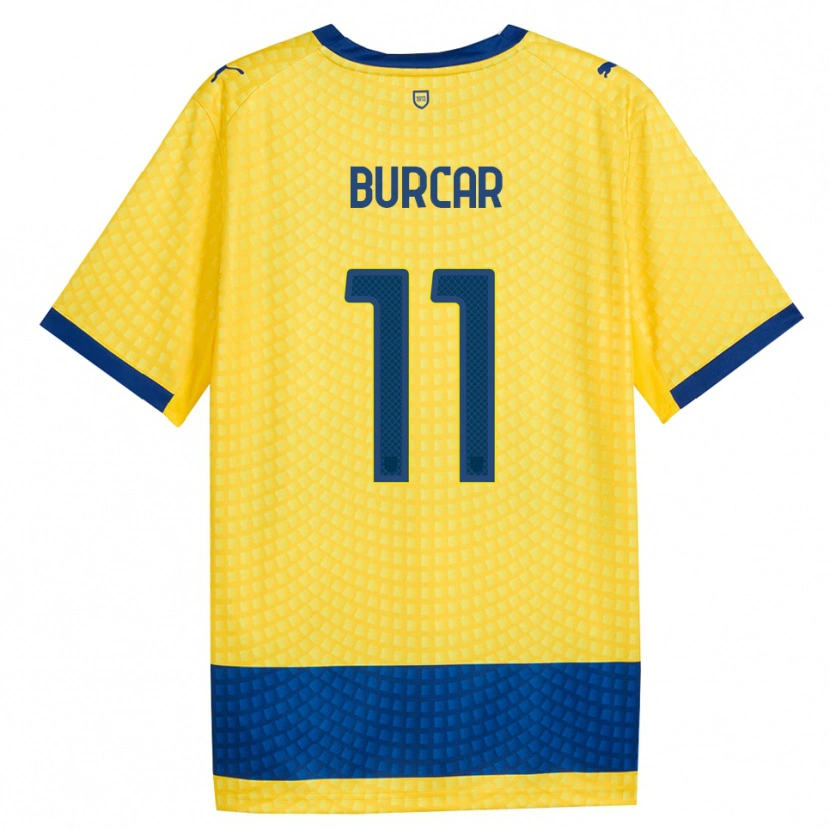 Danxen Mulher Camisola Andrija Burcar #11 Amarelo Azul Preto Alternativa 2026/27 Camisa