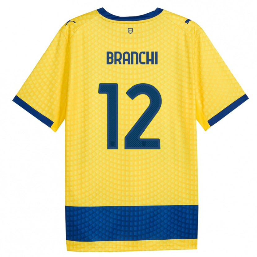 Danxen Mulher Camisola Ferruccio Branchi #12 Amarelo Azul Preto Alternativa 2026/27 Camisa