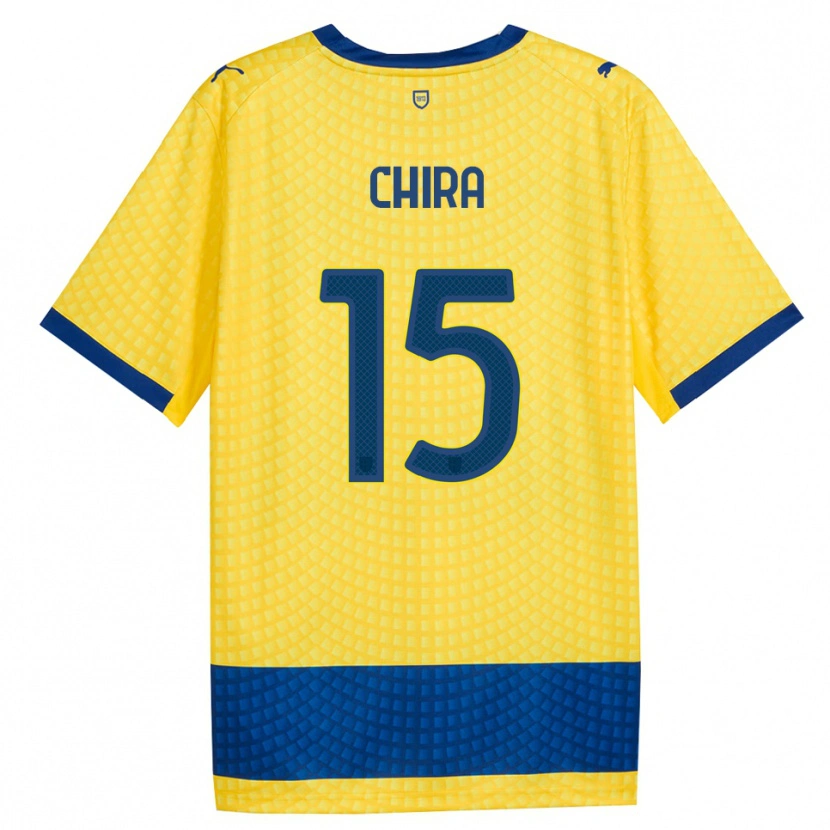 Danxen Mulher Camisola Alessandro Chira #15 Amarelo Azul Preto Alternativa 2026/27 Camisa