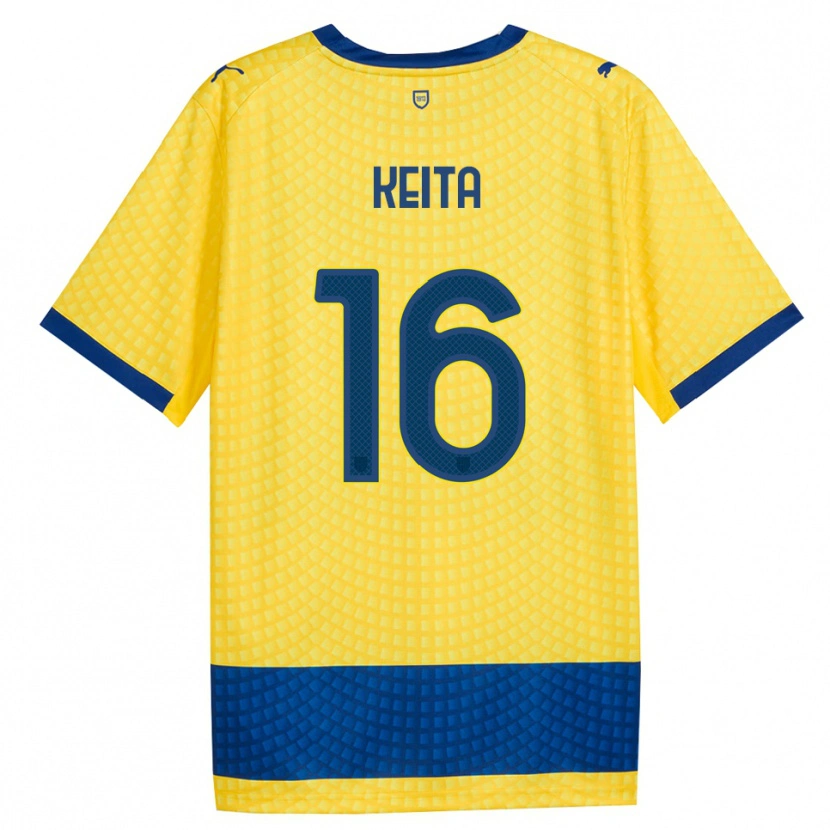 Danxen Mulher Camisola Mandela Keita #16 Amarelo Azul Preto Alternativa 2026/27 Camisa