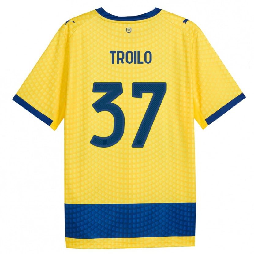 Danxen Mulher Camisola Mariano Troilo #37 Amarelo Azul Preto Alternativa 2026/27 Camisa