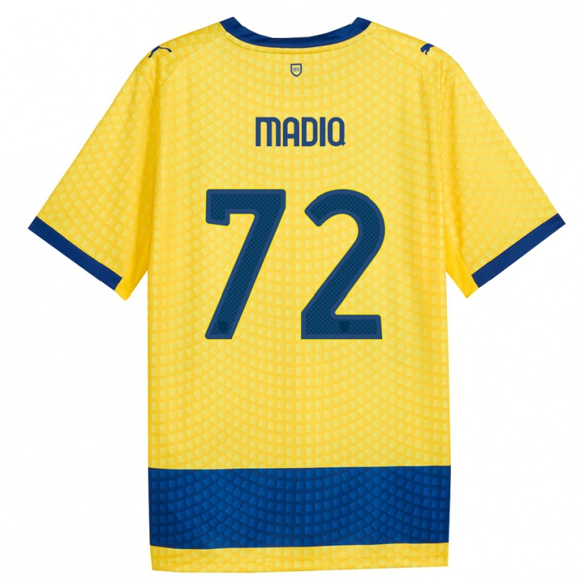 Danxen Mulher Camisola Abdelaziz Madiq #72 Amarelo Azul Preto Alternativa 2026/27 Camisa