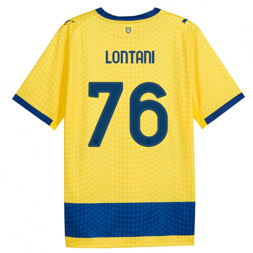 Danxen Mulher Camisola Simone Lontani #76 Amarelo Azul Preto Alternativa 2026/27 Camisa