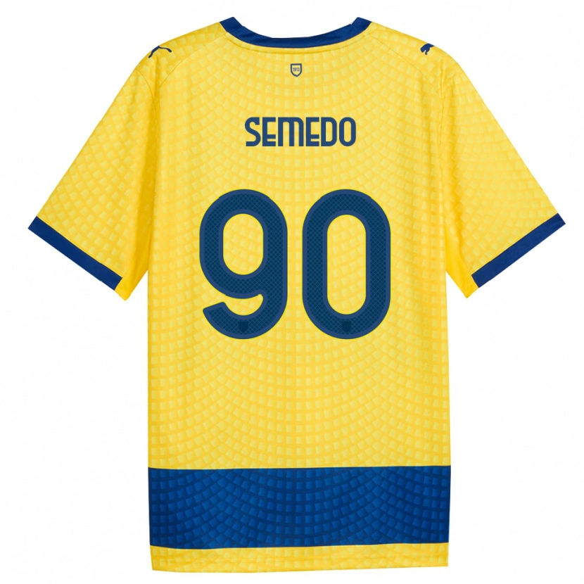 Danxen Mulher Camisola Afonso Semedo #90 Amarelo Azul Preto Alternativa 2026/27 Camisa