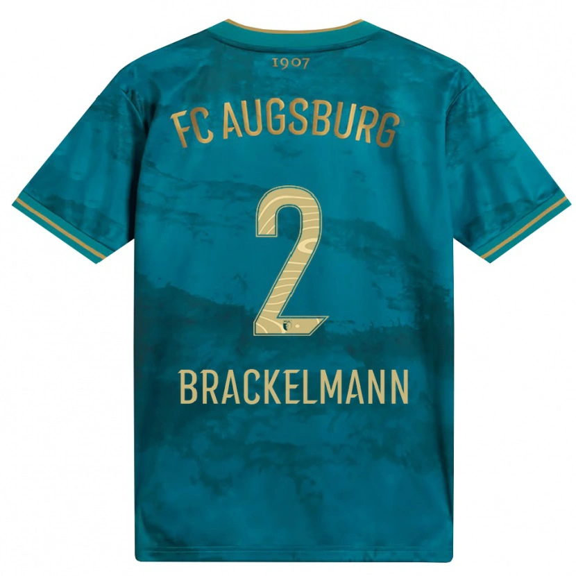 Danxen Mulher Camisola Calvin Brackelmann #2 Verde Marrom Alternativa 2026/27 Camisa